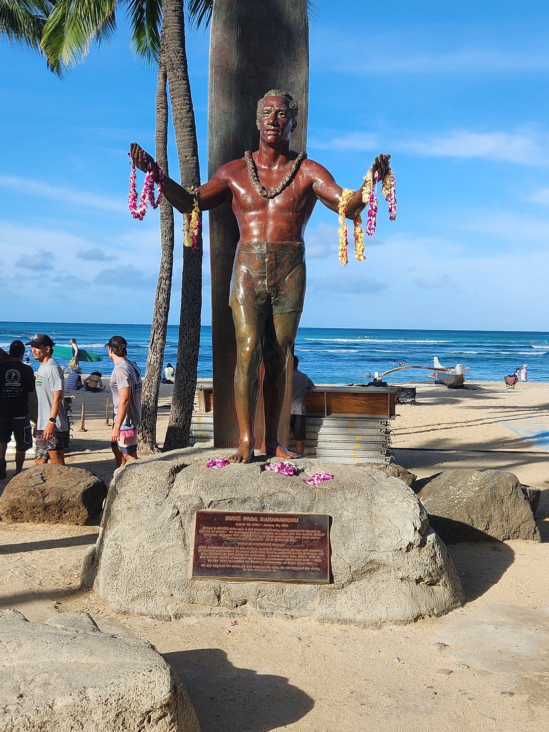 Duke Kahanamoku Statue at Waikiki Beach